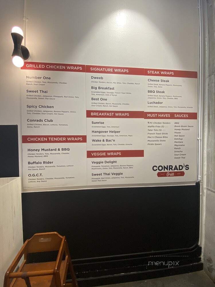 Conrad's Grill - Madison, WI menu_pic