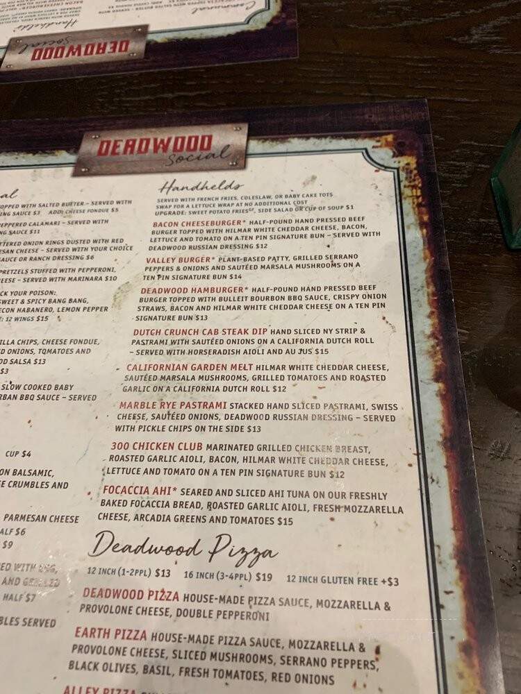 Deadwood Social - Turlock, CA menu_pic