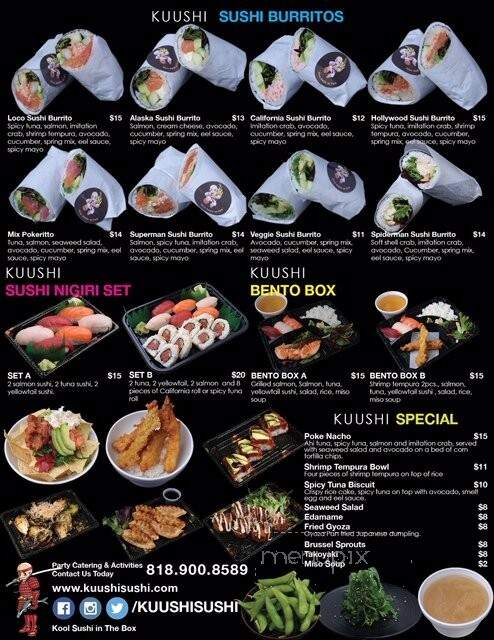 Kuushi Sushi - Los Angeles, CA menu_pic