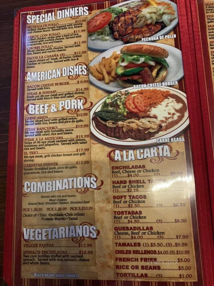 La Cabana Mexican Grill - Ozark, MO menu_pic