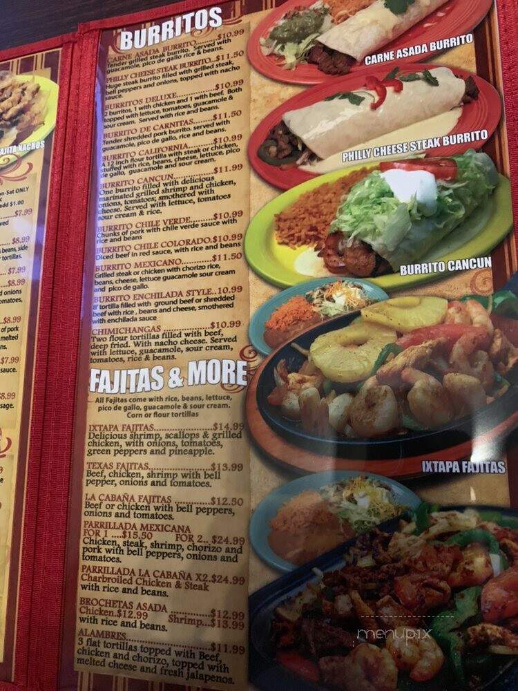 La Cabana Mexican Grill - Ozark, MO menu_pic