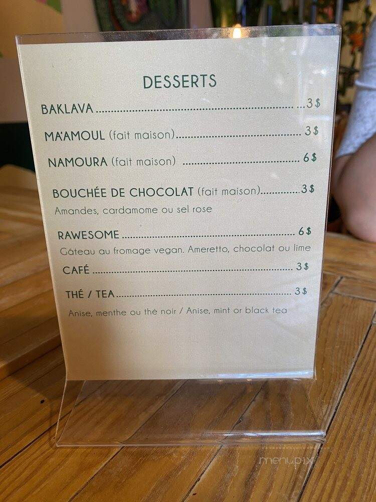 Omnivore - Montreal, QC menu_pic