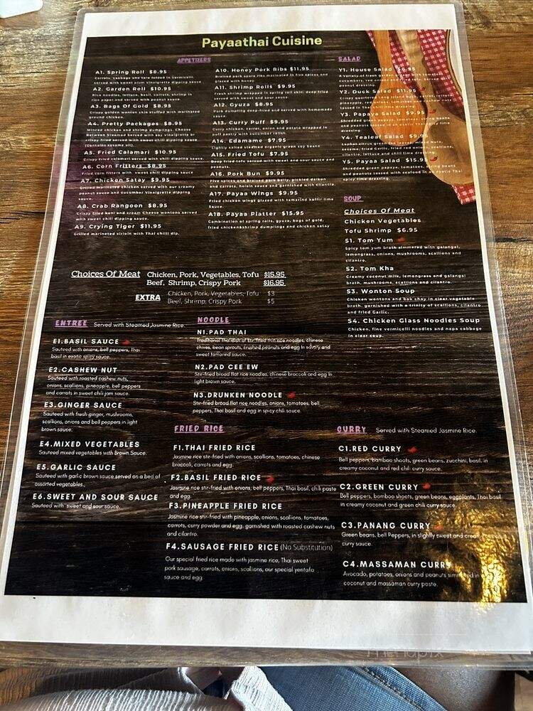 Payaathai Cuisine - Riverview, FL menu_pic
