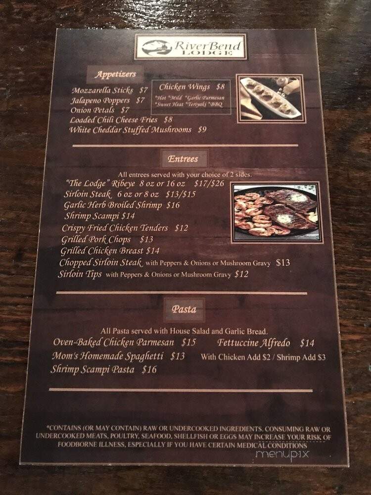 RiverBend Lodge Restaurant & Bar - Rosman, NC menu_pic