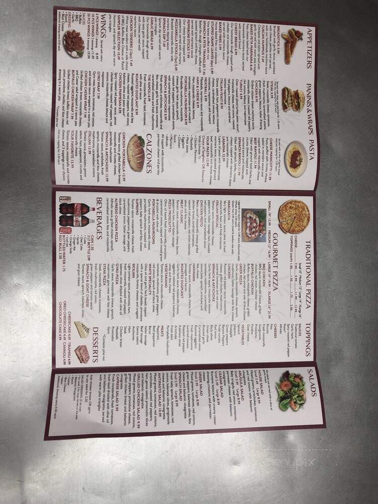 Sicilian Pizza - Washington, DC menu_pic