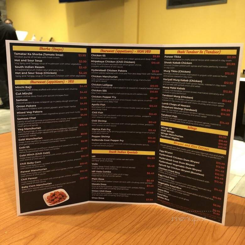 Spice 9 - Columbus, OH menu_pic