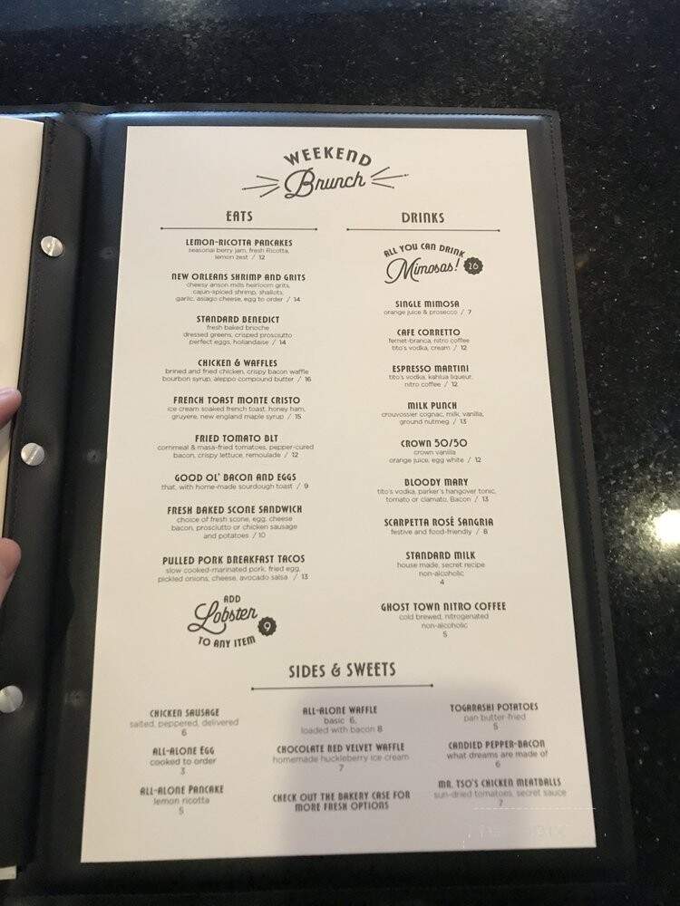 The Standard: Cocktails and Desserts - Big Sky, MT menu_pic