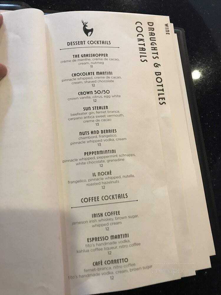 The Standard: Cocktails and Desserts - Big Sky, MT menu_pic