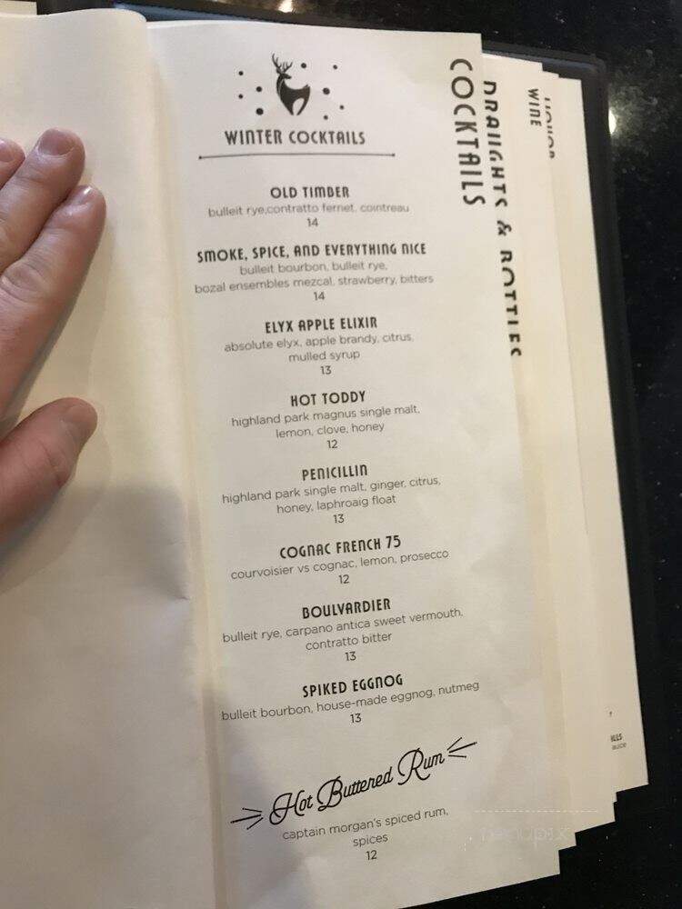The Standard: Cocktails and Desserts - Big Sky, MT menu_pic