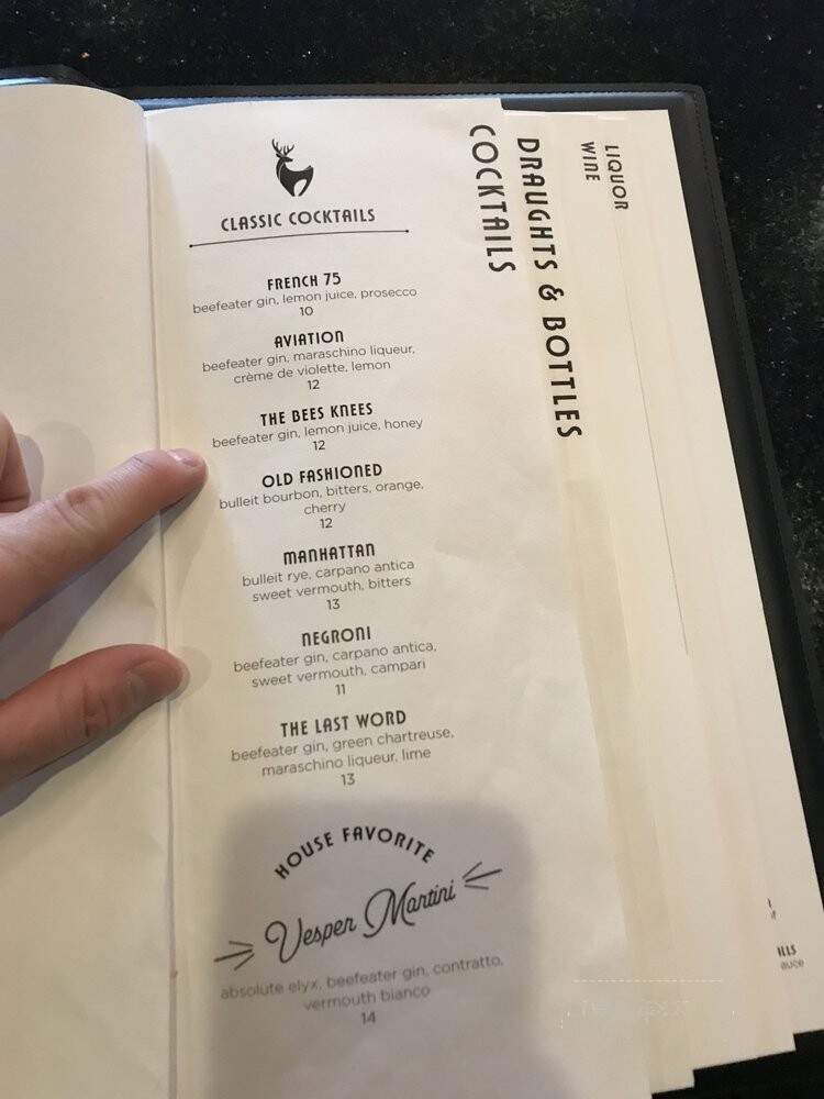 The Standard: Cocktails and Desserts - Big Sky, MT menu_pic
