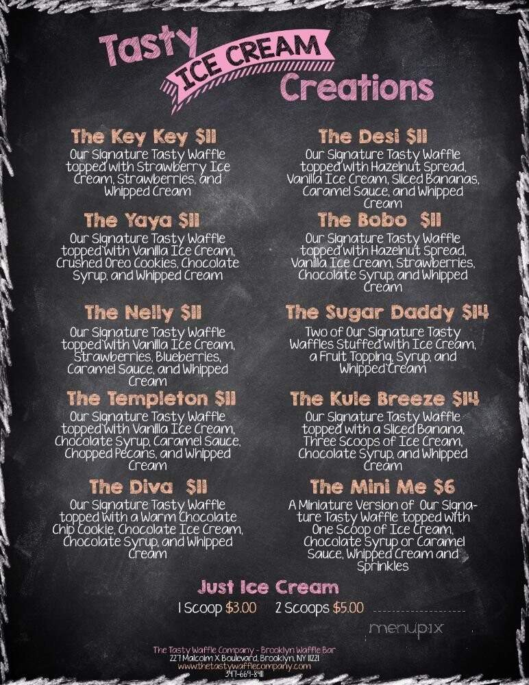 The Tasty Waffle Company - Brooklyn, NY menu_pic