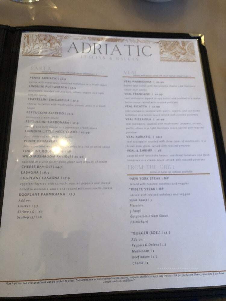 Adriatic Restaurant - Hartford, CT