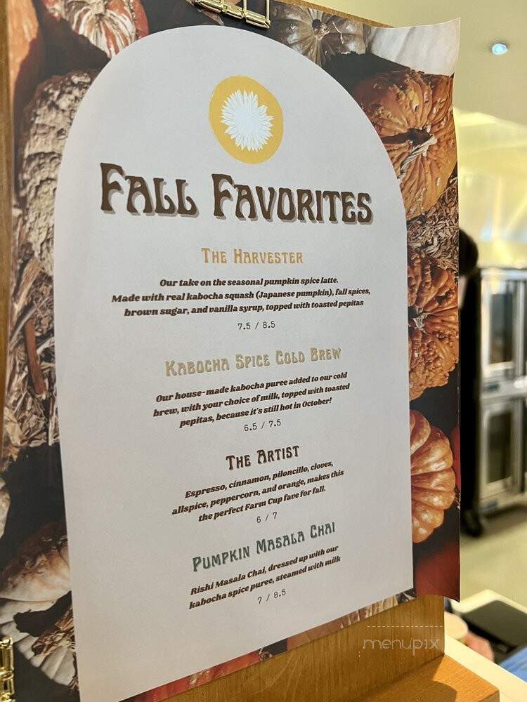 Farm Cup Coffee - Los Angeles, CA menu_pic