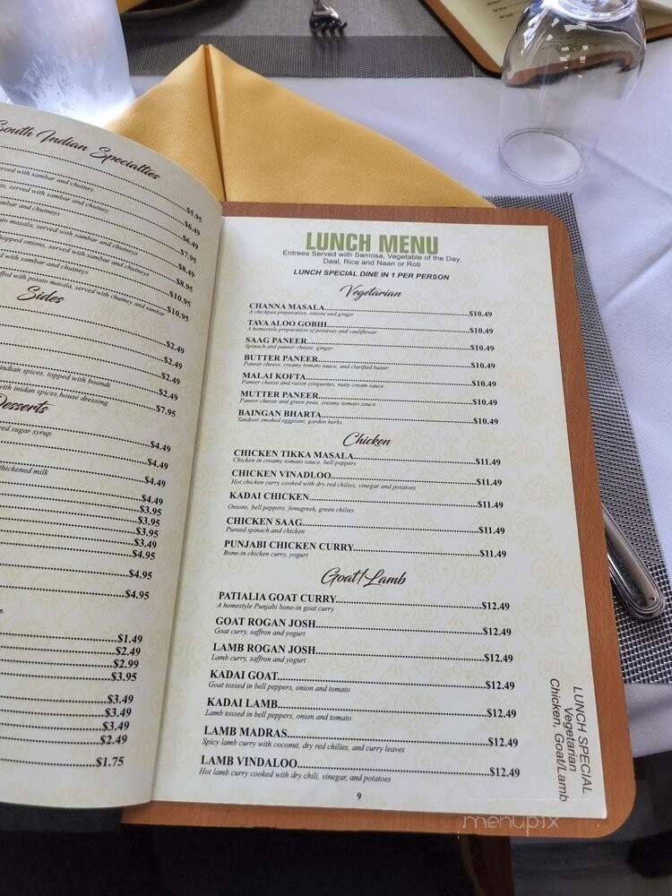 Indian Curry Club - Fairfield, NJ menu_pic