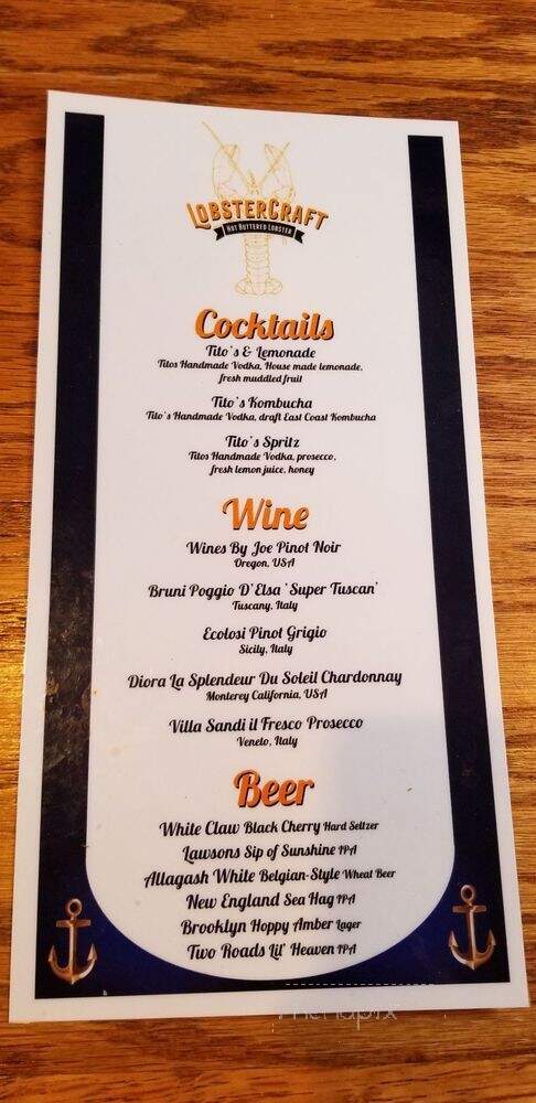 LobsterCraft - Greenwich, CT menu_pic
