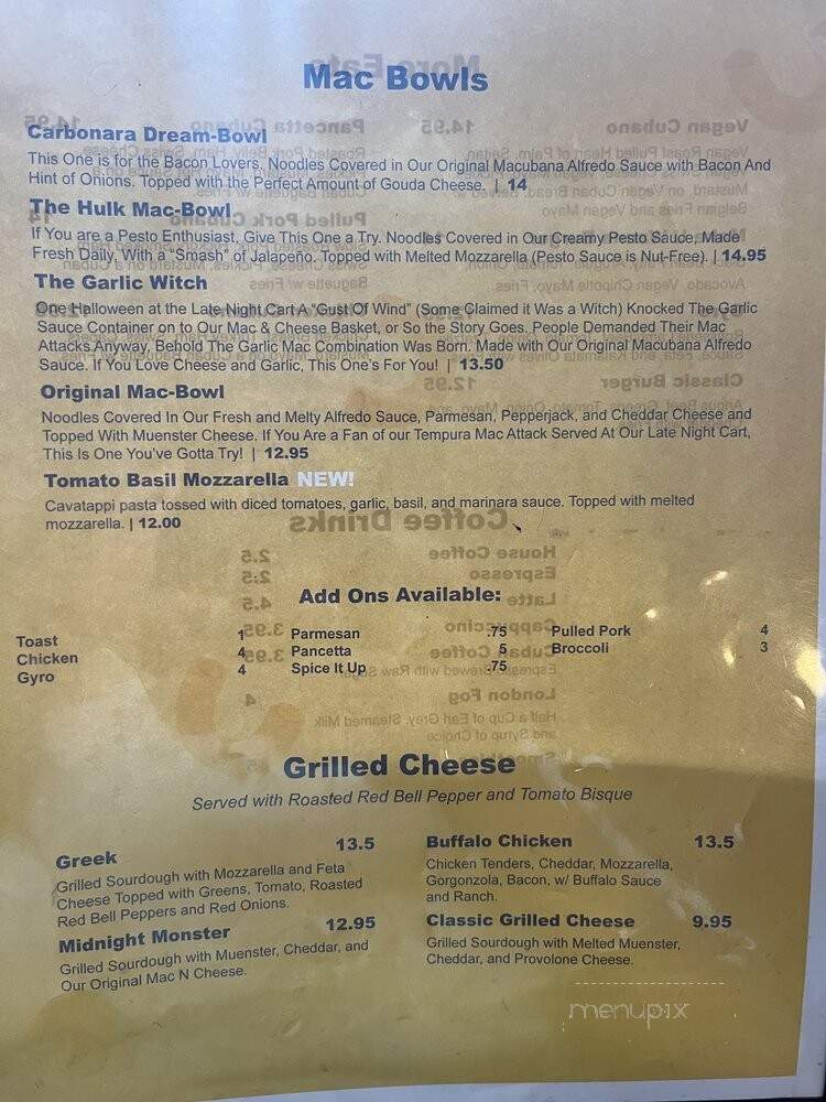 Macubana - Ames, IA menu_pic