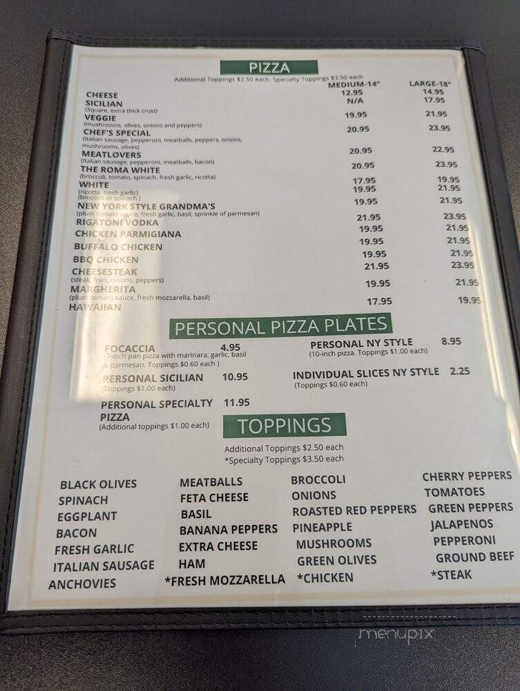 Mario's Pizzeria - Wake Forest, NC menu_pic