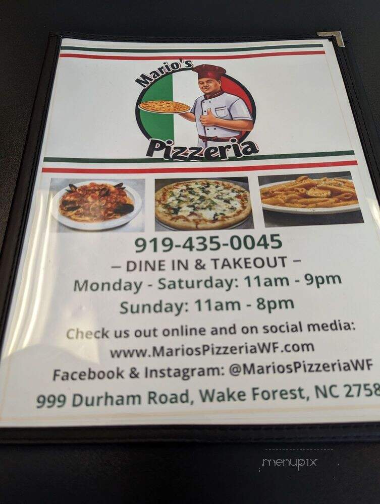 Mario's Pizzeria - Wake Forest, NC