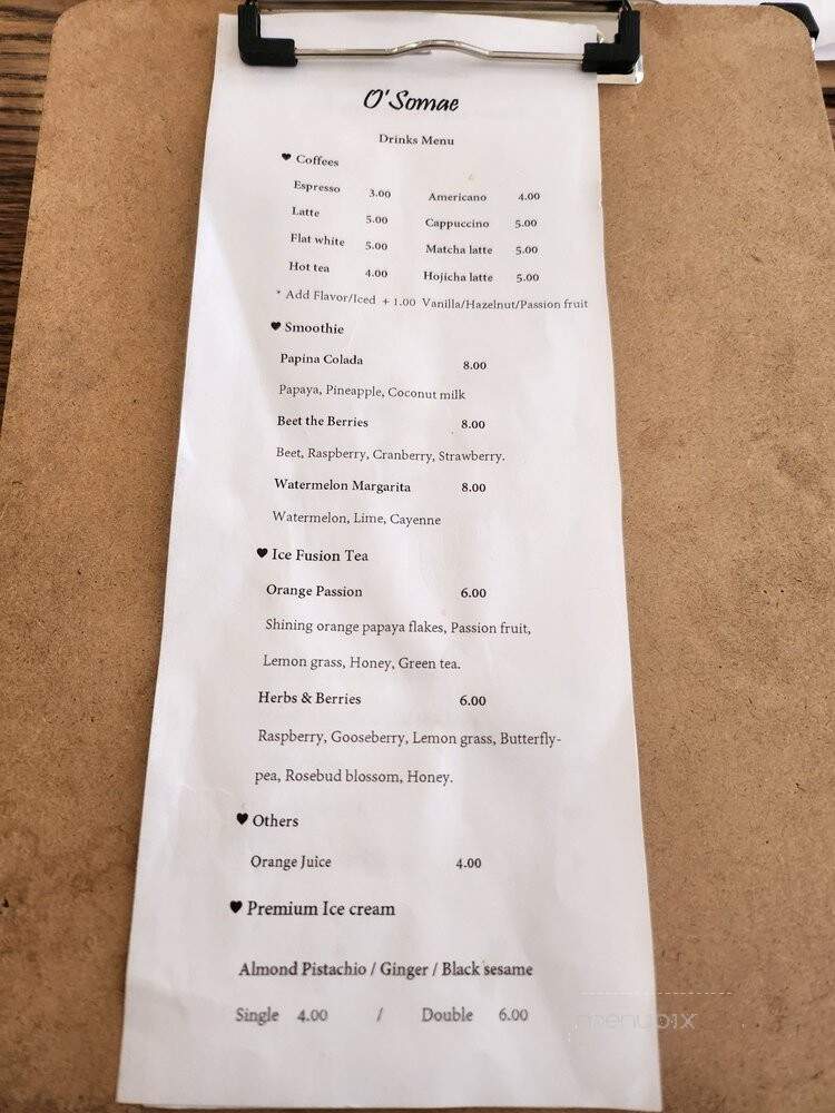 O'somae - Toronto, ON menu_pic