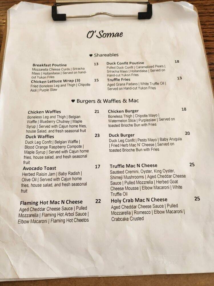 O'somae - Toronto, ON menu_pic