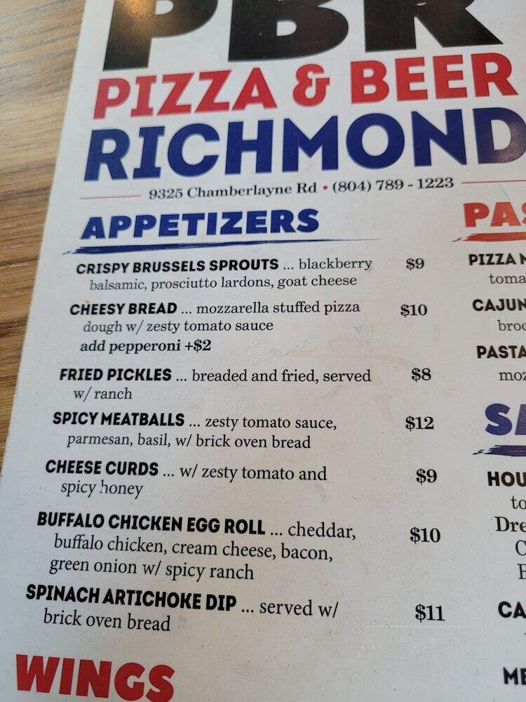 Pizza & Beer of Richmond in Hanover - Mechanicsville, VA menu_pic