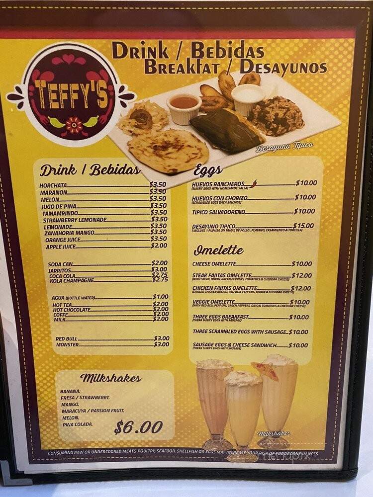 Teffy's Restauant - Brockton, MA menu_pic