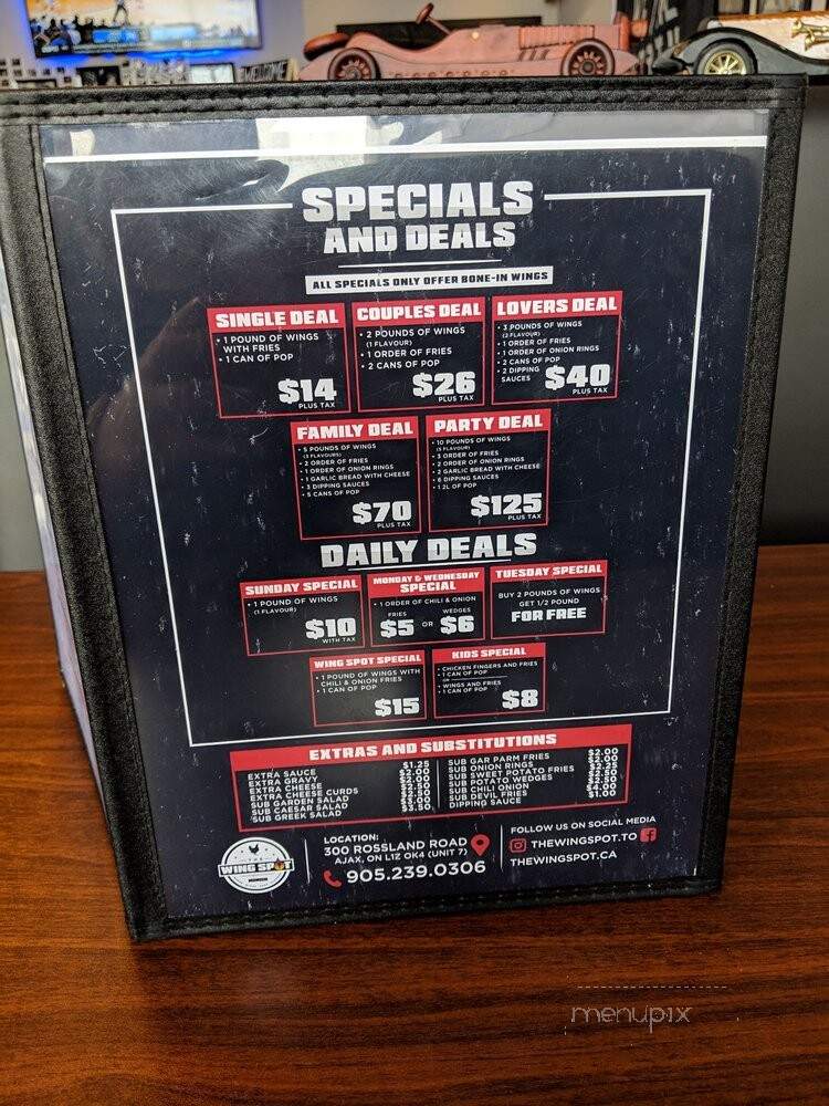 The Wing Spot - Ajax, ON menu_pic