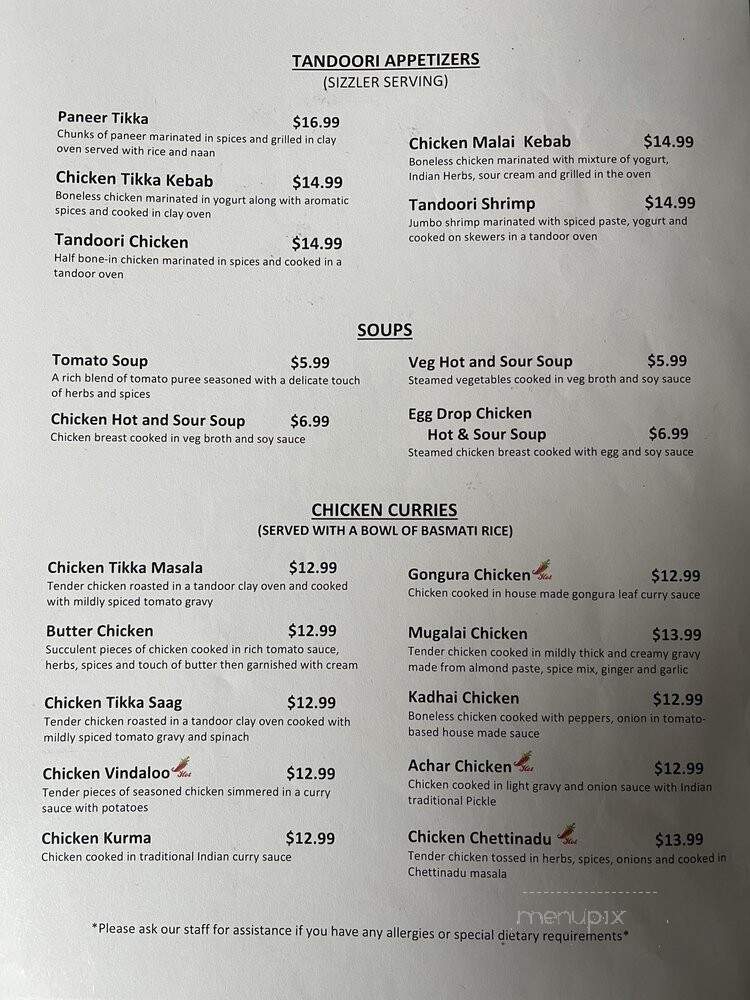 Biryani Kitchen - Warsaw, IN menu_pic