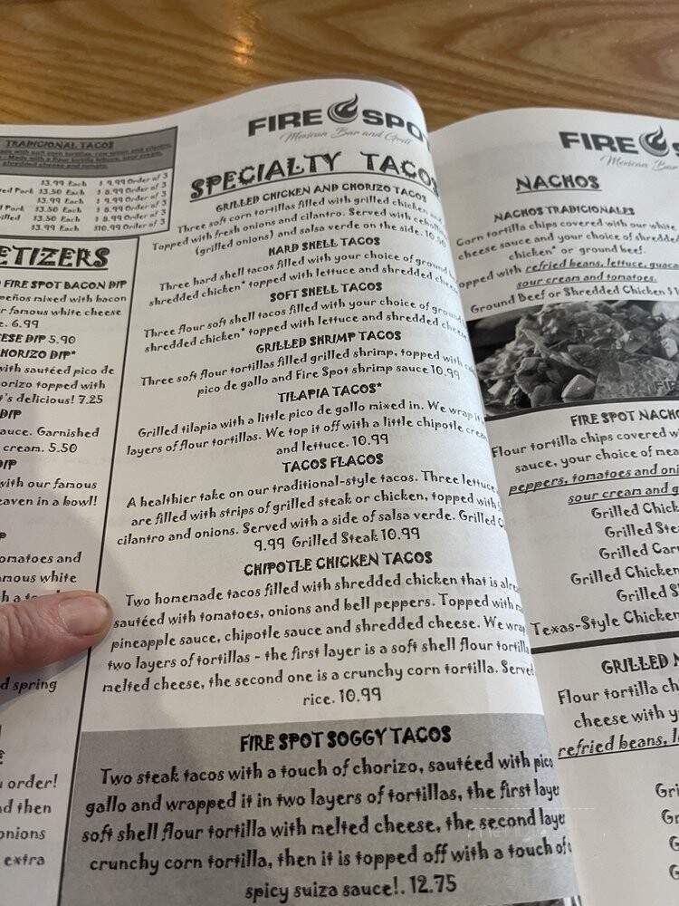 Fire Spot Mexican Bar and Grill - Jacksonville, FL menu_pic