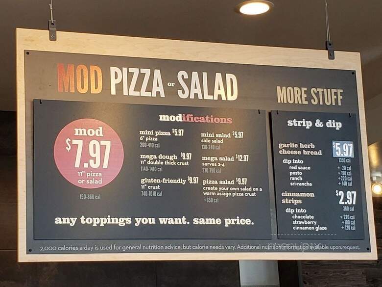 MOD Pizza - Georgetown, KY menu_pic