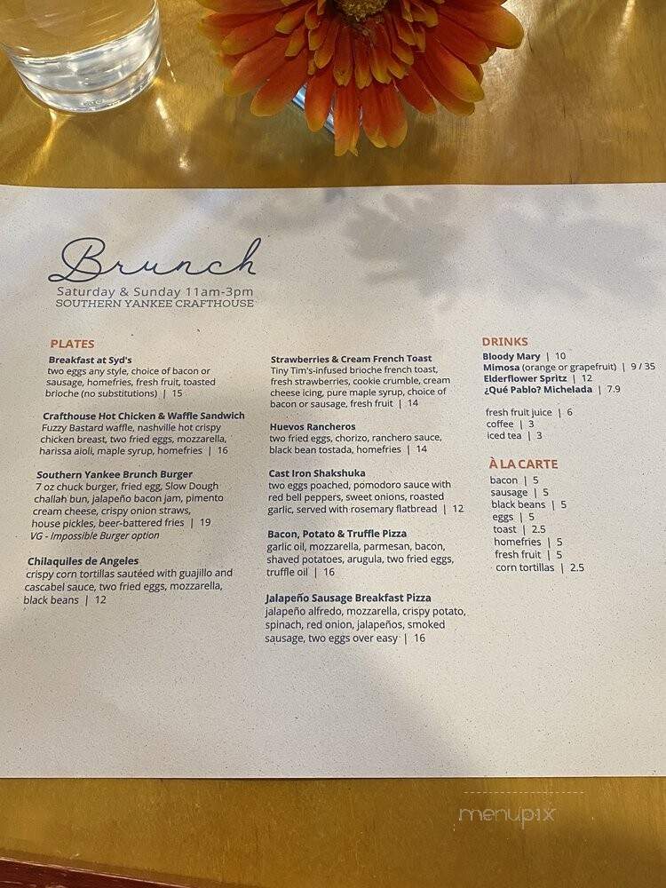 Southern Yankee Crafthouse - Houston, TX menu_pic