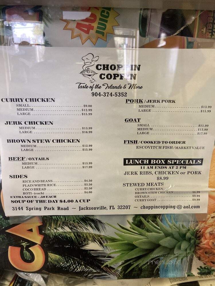 The Choppin Coppin - Jacksonville, FL menu_pic