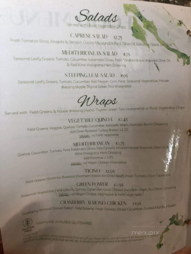 The Steeping Leaf - Morgan, PA menu_pic