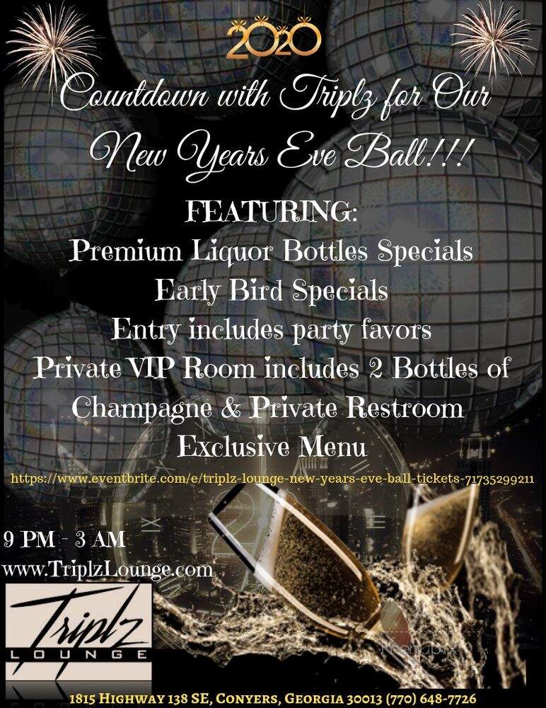Triplz Lounge - Conyers, GA menu_pic