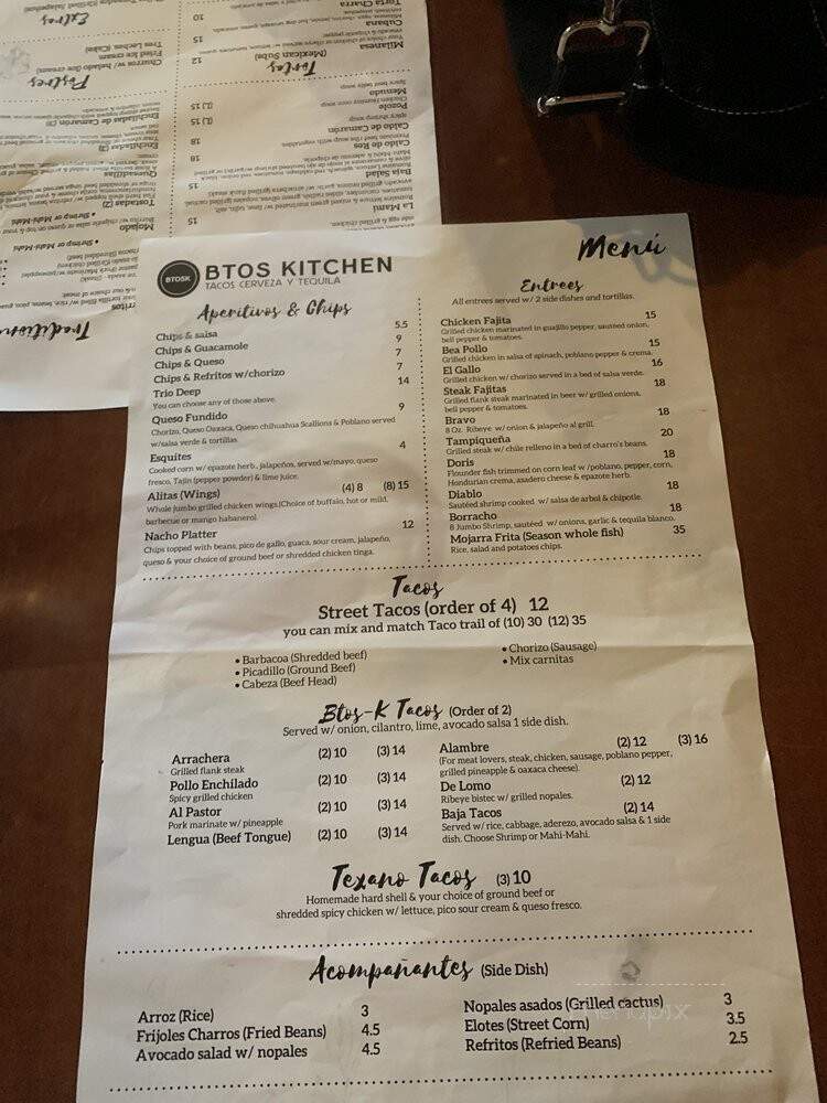 BTOS Kitchen - Pittsburgh, PA menu_pic