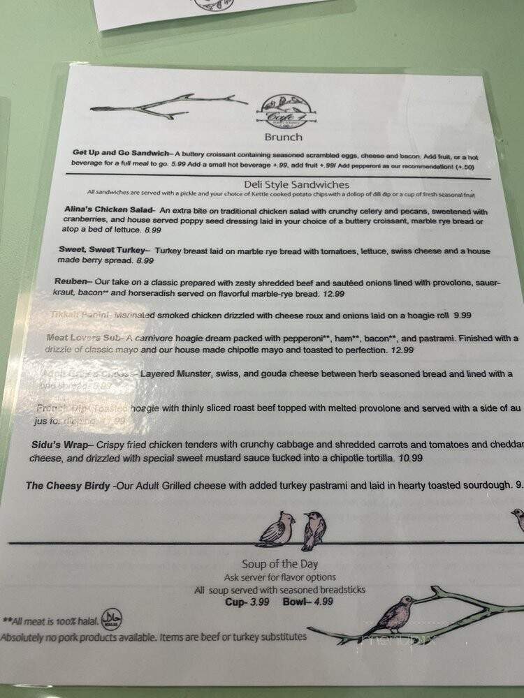 Cafe 4 - Fort Worth, TX menu_pic