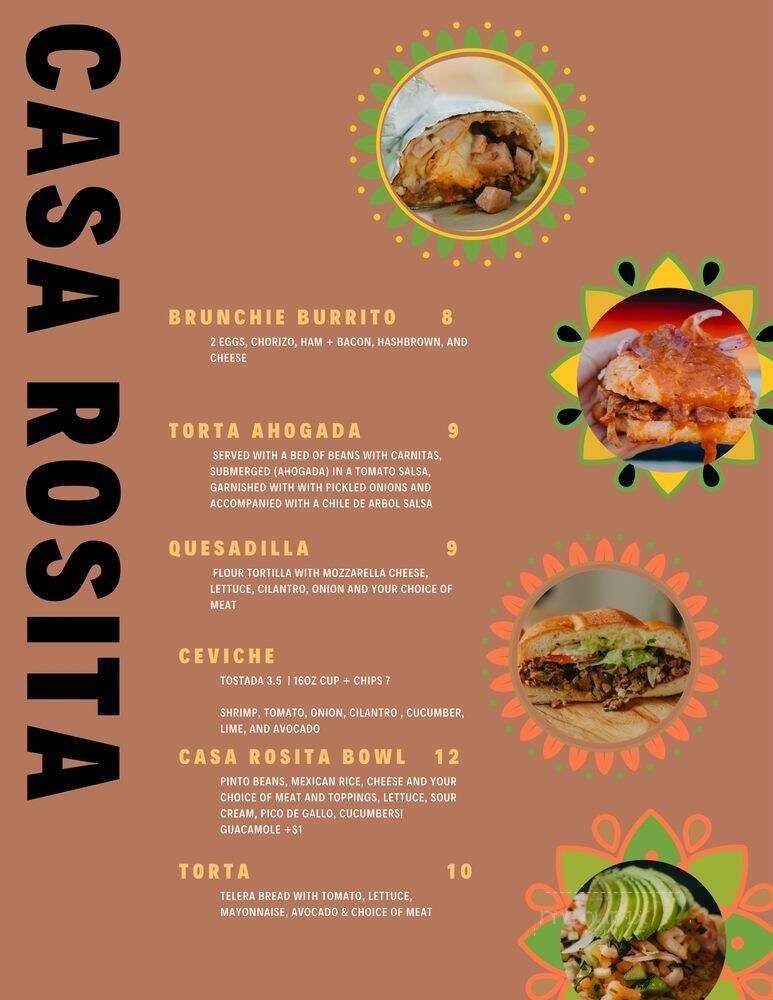 Casa Rosita - Kennewick, WA menu_pic