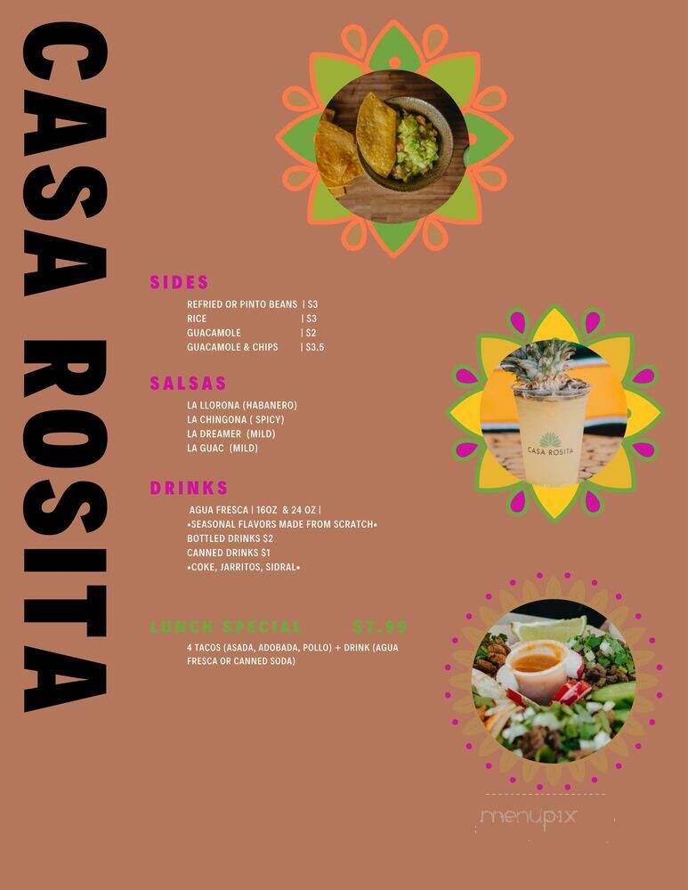 Casa Rosita - Kennewick, WA menu_pic