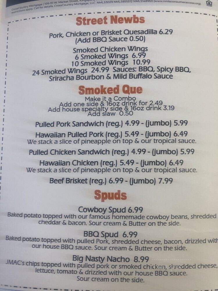 Center Street Grill & Smokehouse - Kingsport, TN menu_pic