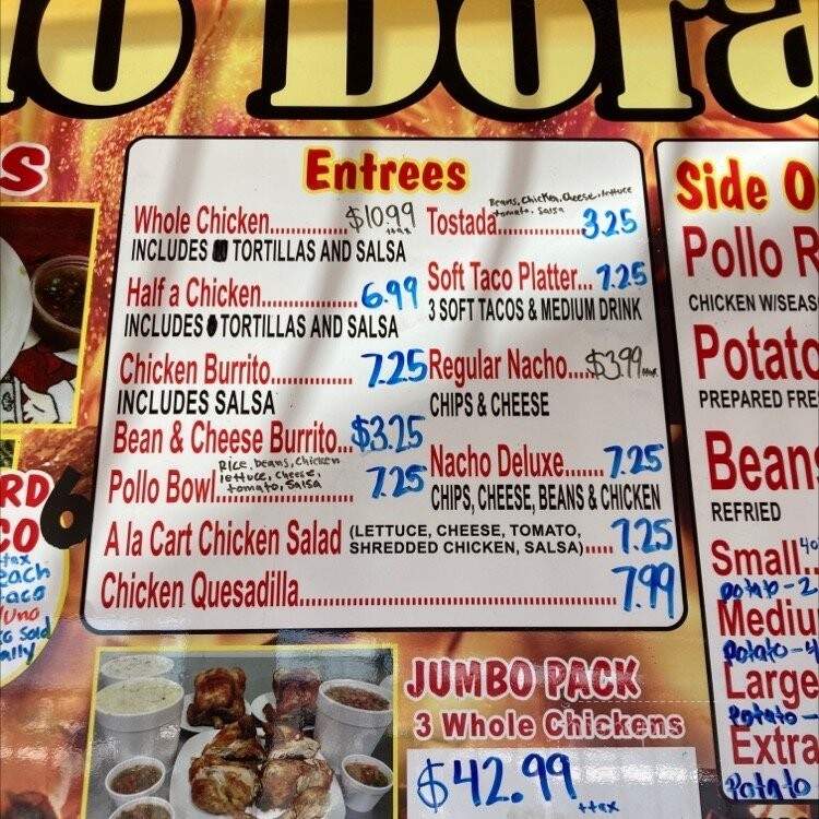 El Pollo Dorado - Long Beach, CA menu_pic
