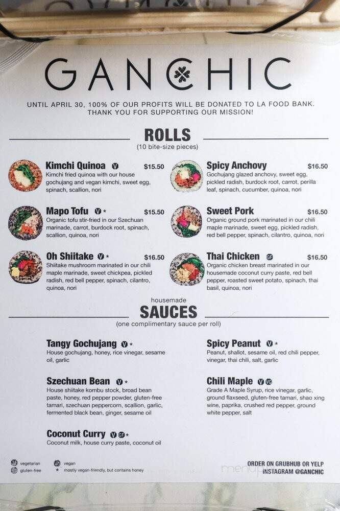 Ganchic - Los Angeles, CA menu_pic