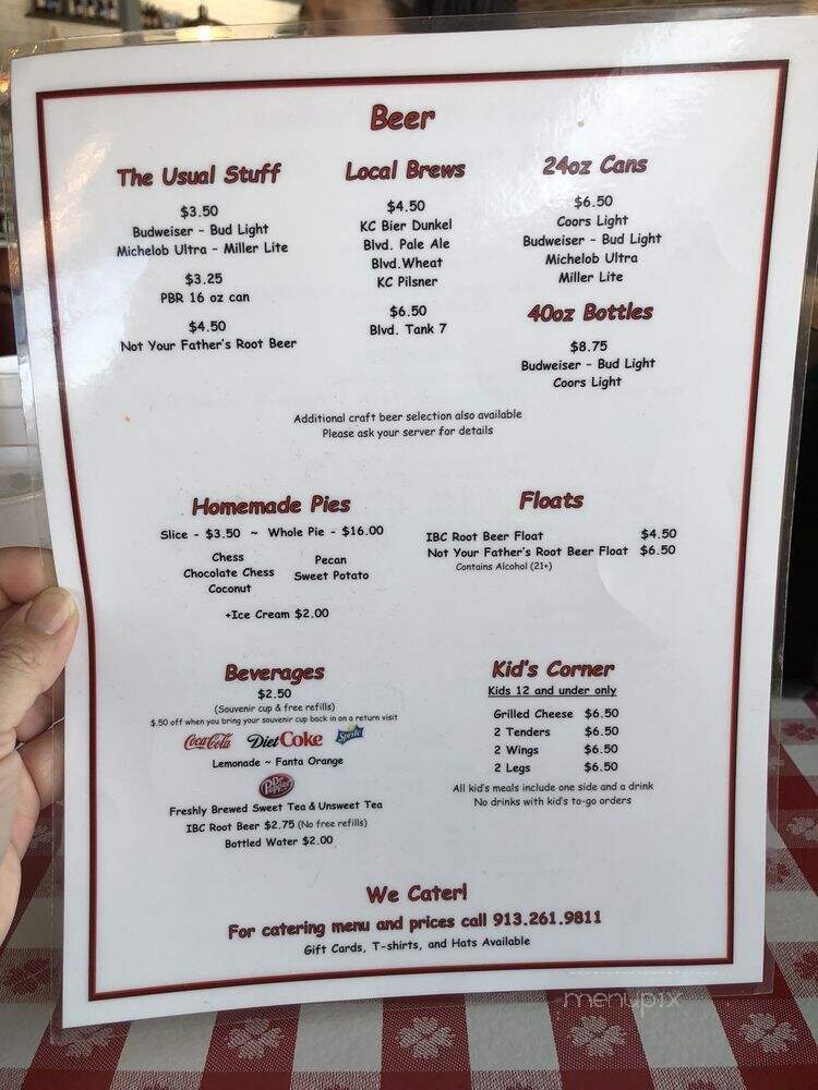 Gus's World Famous Fried Chicken - Overland Park, KS menu_pic