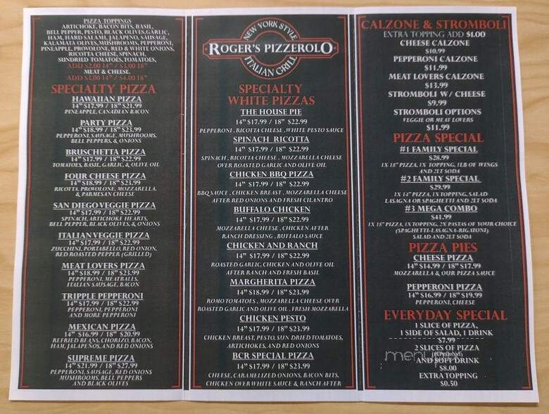 Rogers Pizzerolo Italian Grill - San Diego, CA