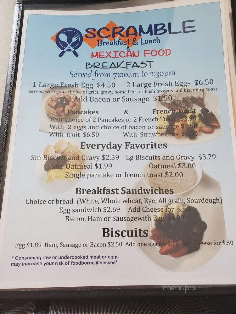 Scramble - Fletcher, NC menu_pic