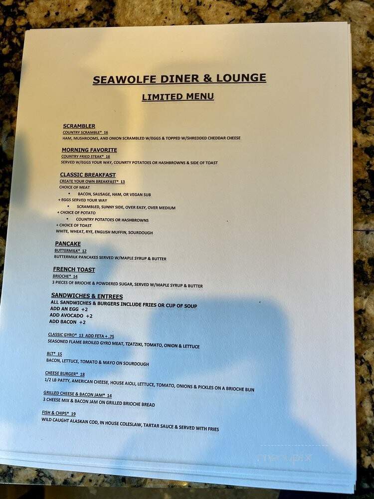 SeaWolfe Diner & Lounge - Kingston, WA