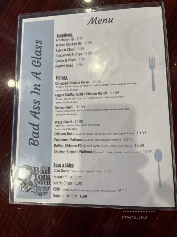 Bad Tom Smith Brewing - Cincinnati, OH menu_pic