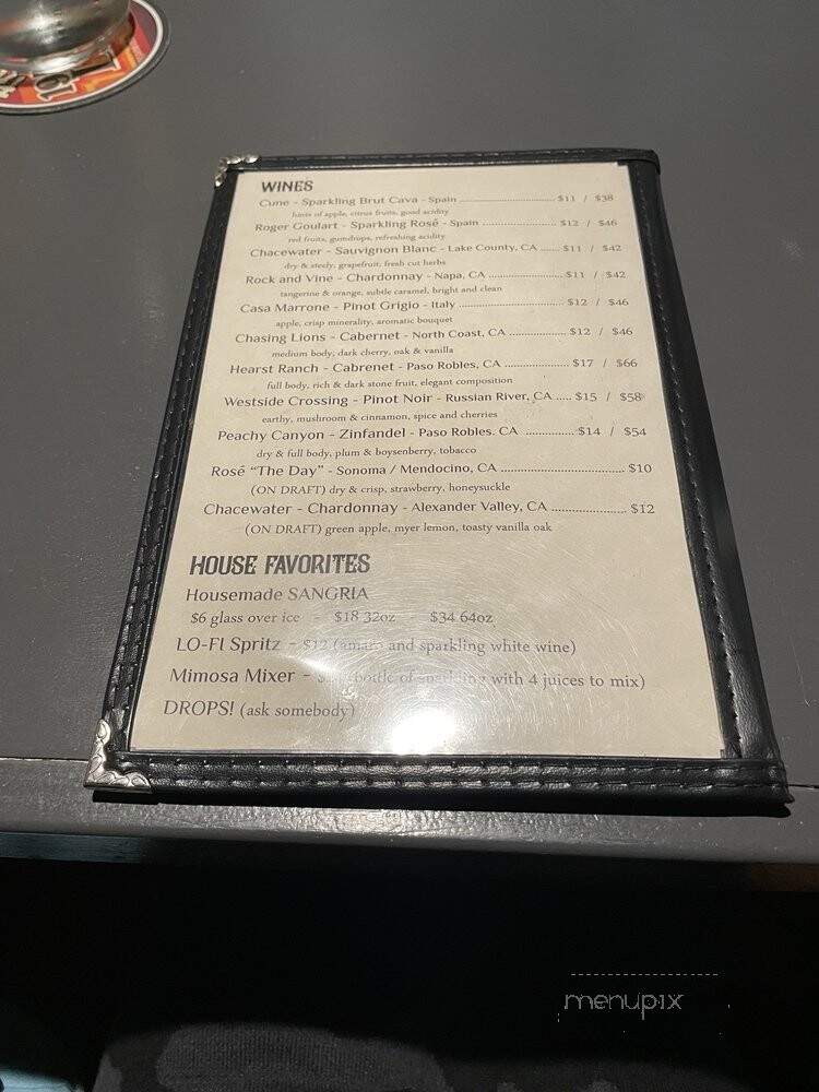 Barley - San Francisco, CA menu_pic