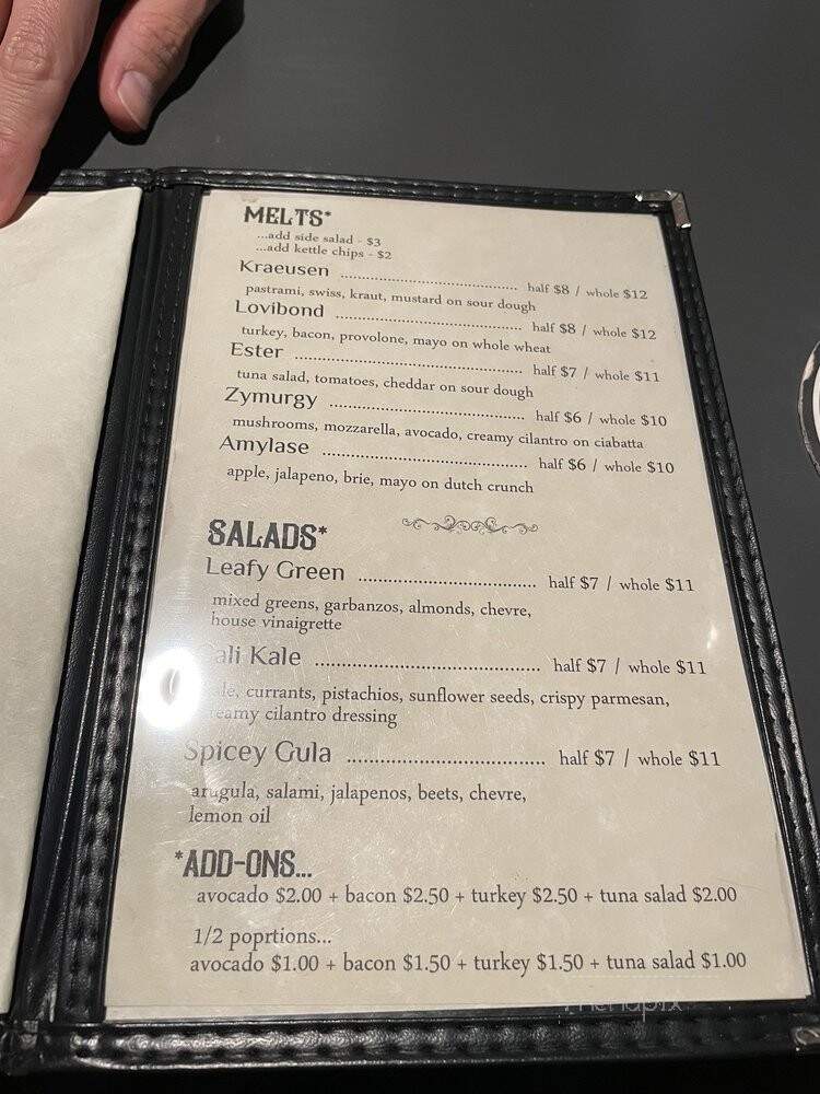 Barley - San Francisco, CA menu_pic