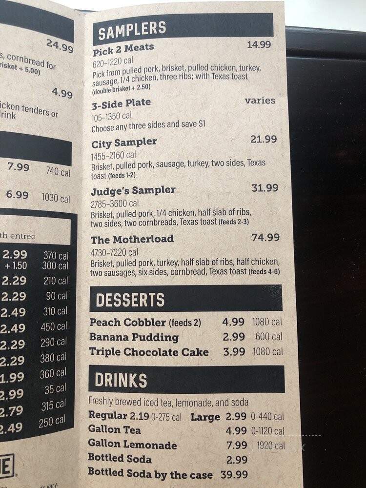 City Barbeque - Dayton, OH menu_pic