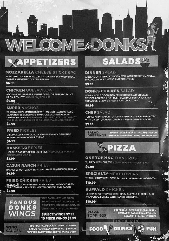 Donk's - Nashville, TN menu_pic
